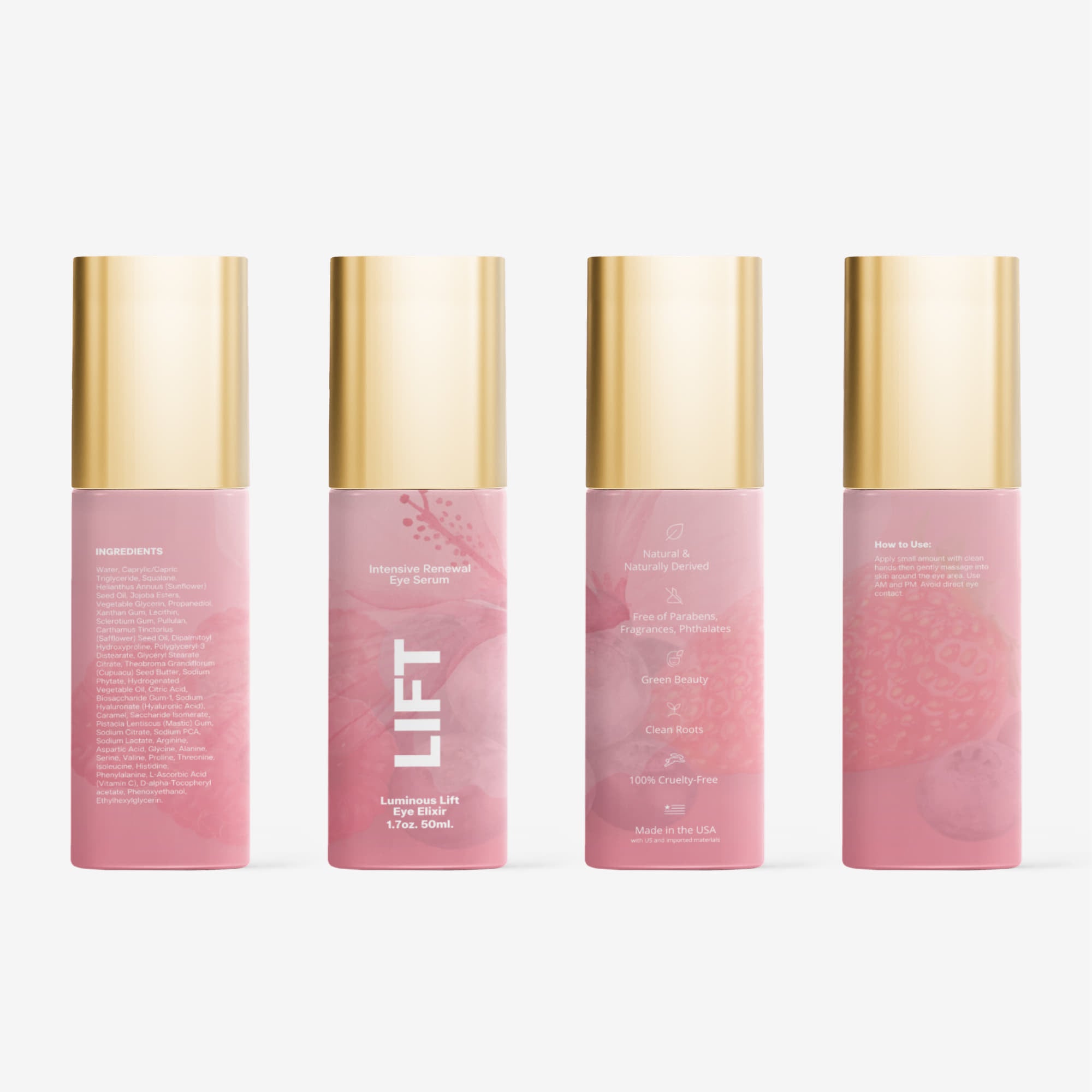 Brighten+Firm Eye Serum: Intensive Renewal Gold Cap